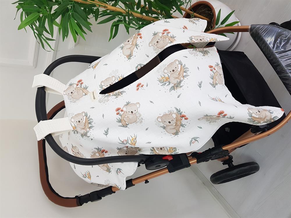 Koala Çift Taraflı Bebek Puset Örtüsü
