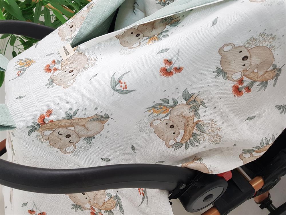 Koala Çift Taraflı Bebek Puset Örtüsü , Puset Minderi