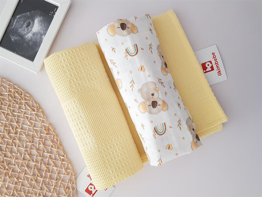 Koala Müslin Pike 2li Bebek Battaniyesi