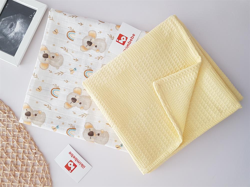 Koala Müslin Pike 2li Bebek Battaniyesi