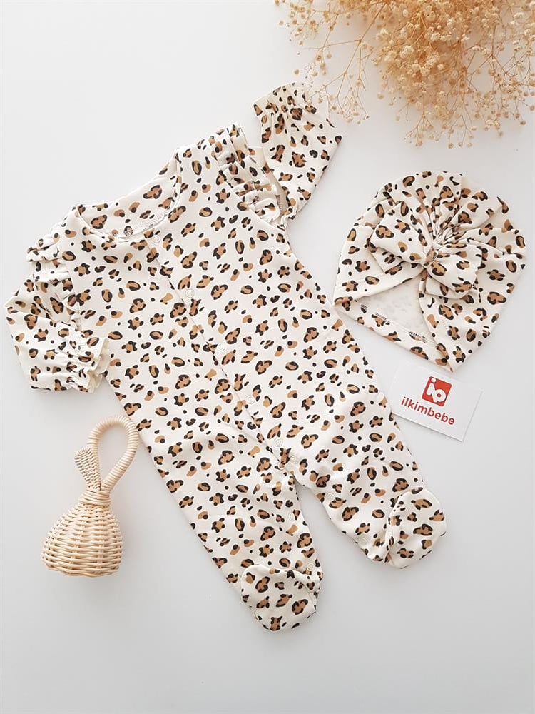 Leoparlı Bebek Tulumu