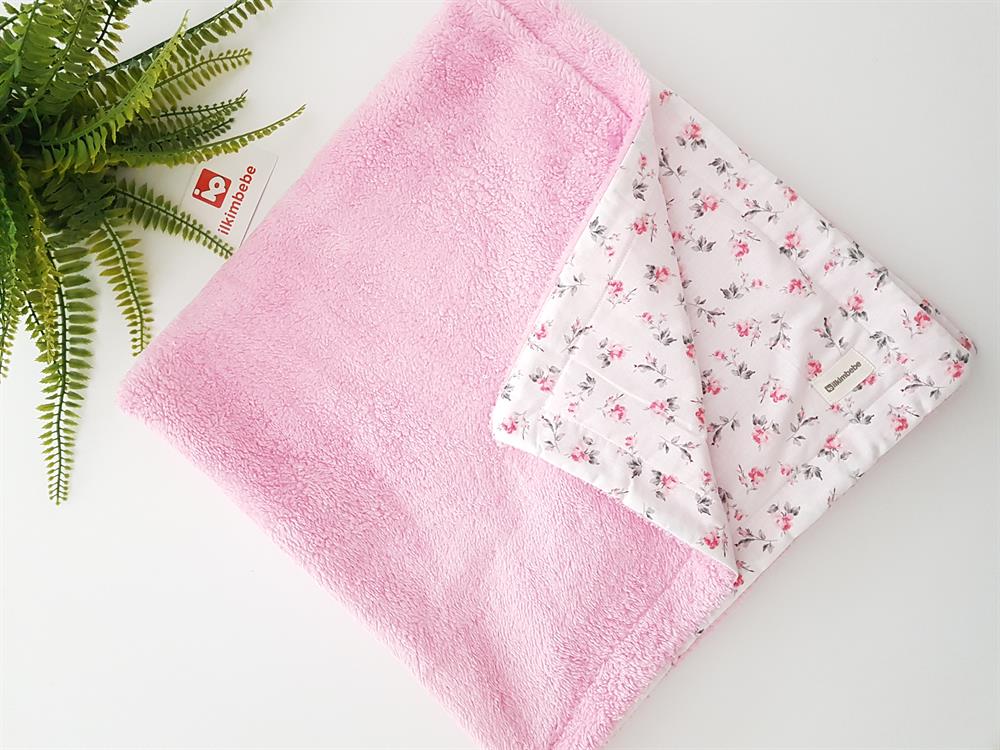 Mini Çiçekli Welsoft Bebek Battaniyesi