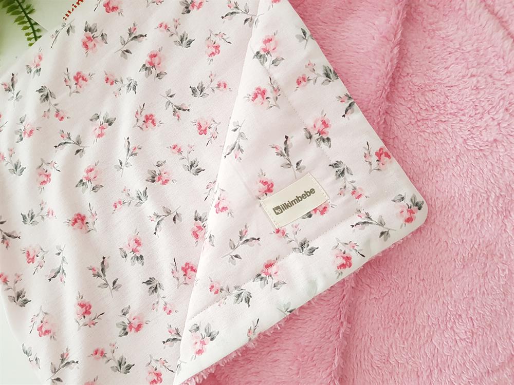 Mini Çiçekli Welsoft Bebek Battaniyesi