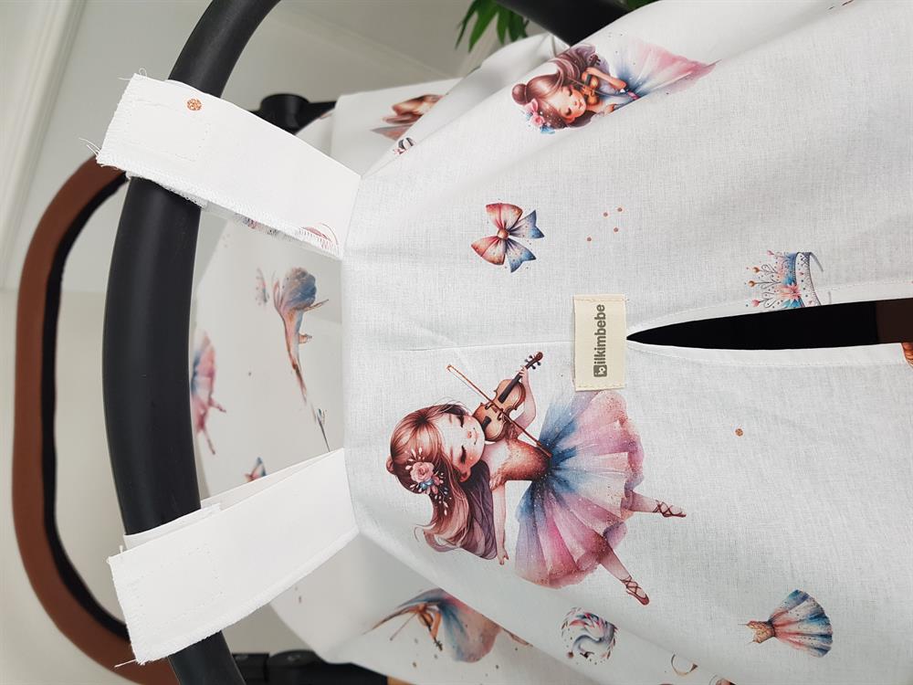 Peri Kızı Ponponlu Bebek Puset Örtüsü