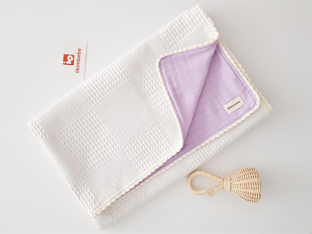 Ponponlu Pikeli Bebek Battaniyesi 85x90