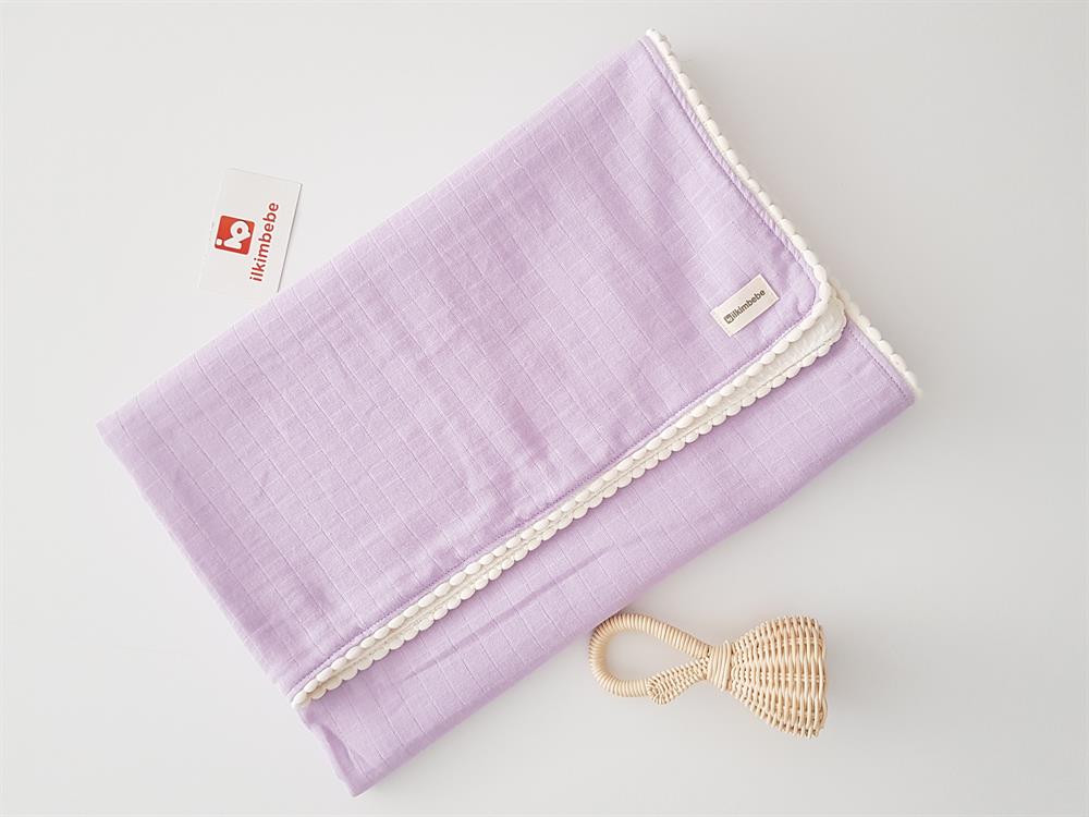 Ponponlu Pikeli Bebek Battaniyesi 85x90