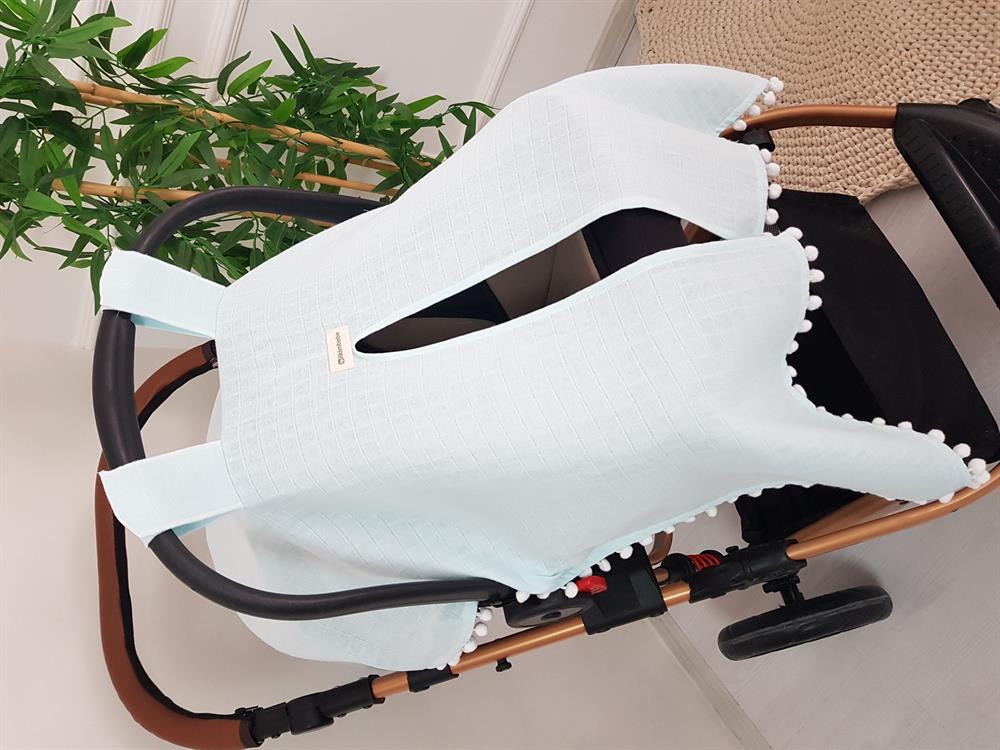 Ponponlu Bebek Puset Örtüsü