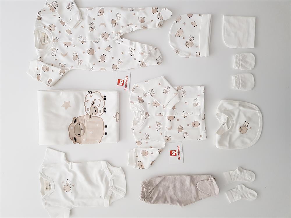 Tatlı Kuzular 10lu Yenidoğan Bebek Hastane Çıkışı Seti