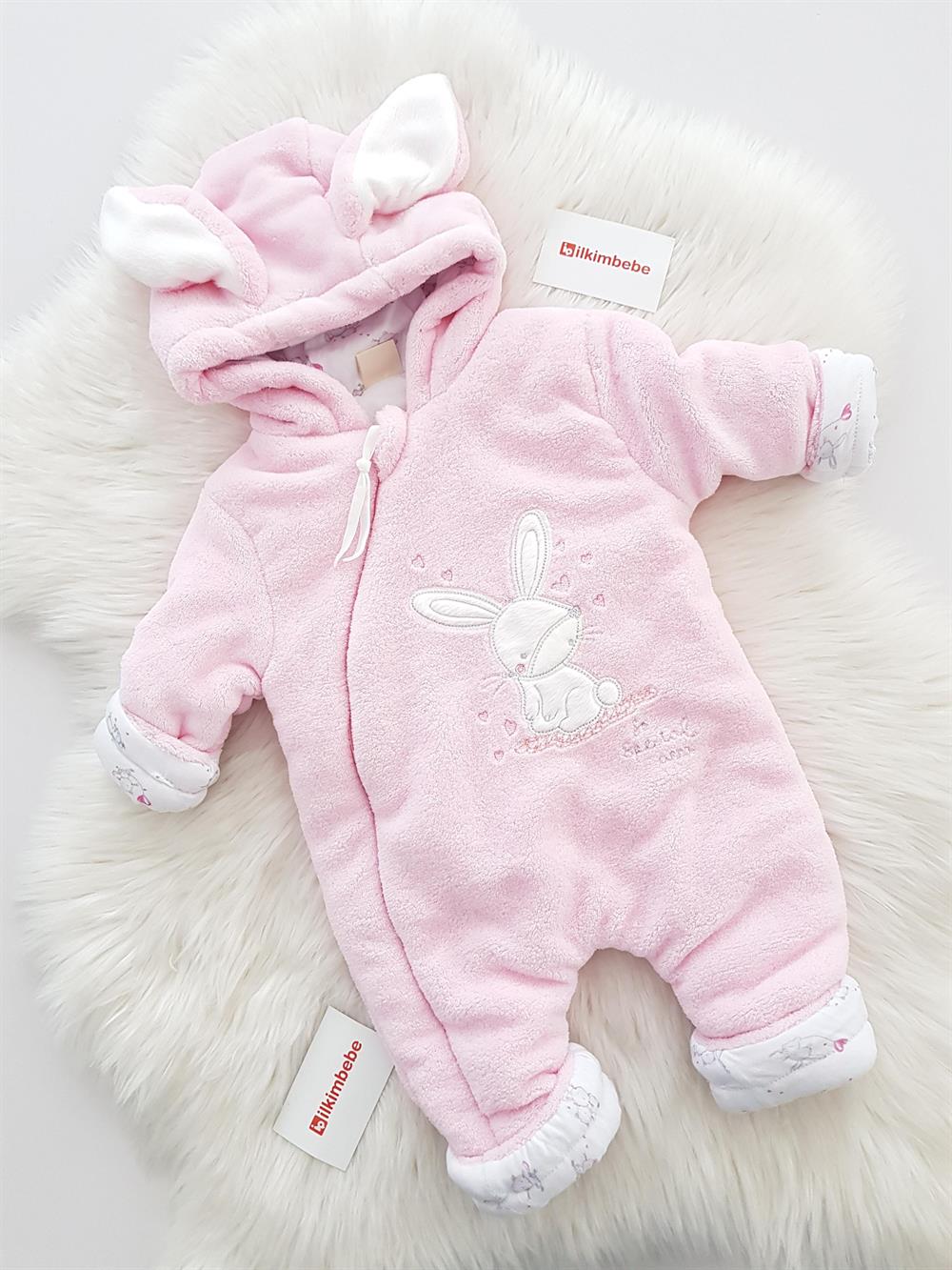 Tavşanlı Fermuarlı Welsoft Bebek Tulumu - Welsoft Tulum