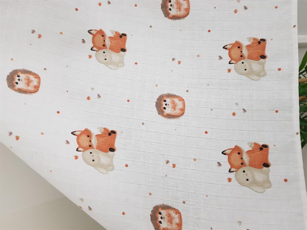 Tilki Tavşan Konforlu Balenli Emzirme Önlüğü , Örtüsü - 70x100 Cm , Anne Bebek