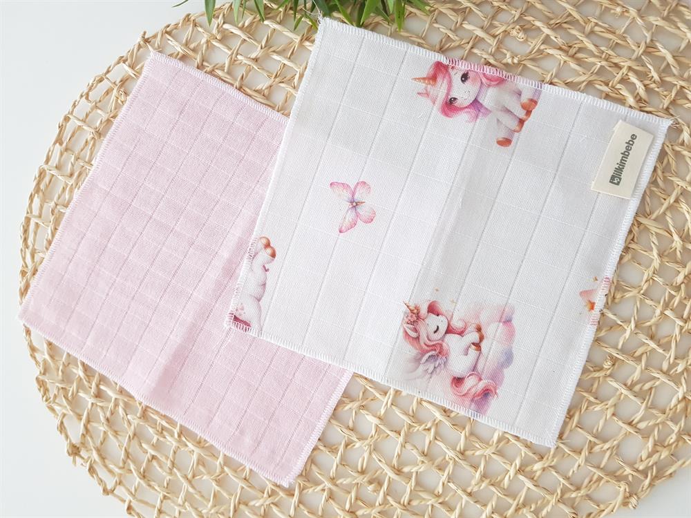 Unicorn 7li Müslin Bebek Ağız Silme Mendili