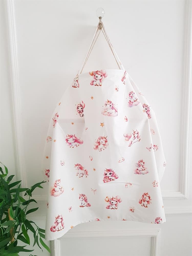 Ünicorn Konforlu Balenli Emzirme Önlüğü , Örtüsü - 70x100 Cm , Anne Bebek