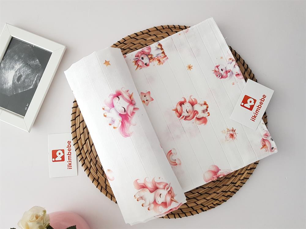 Unicorn Müslin Pike 2li Bebek Battaniyesi