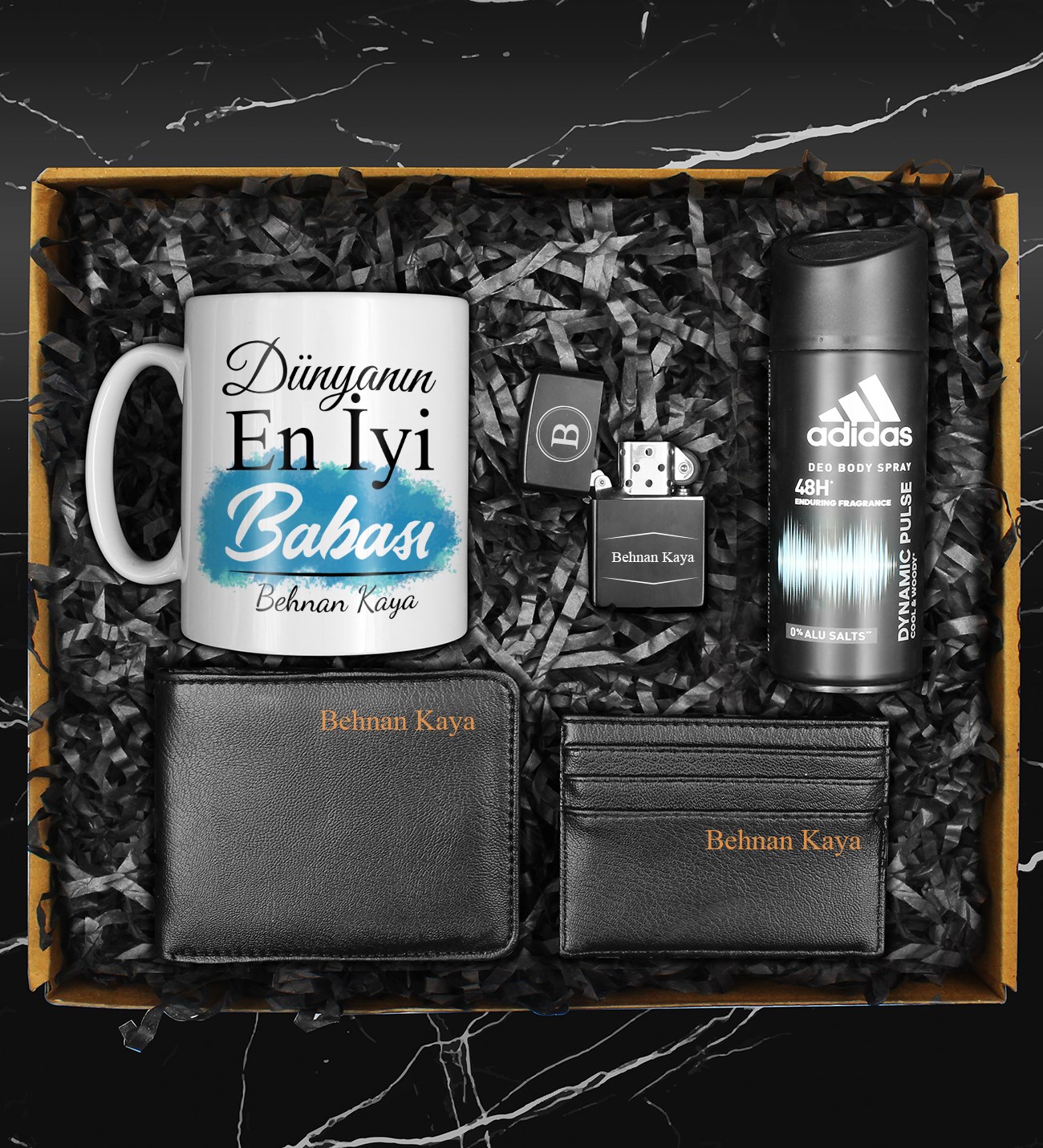 Babalar Gününe Özel Kupa & Cüzdan & Kartvizitlik & Çakmak & Erkek Deodorant