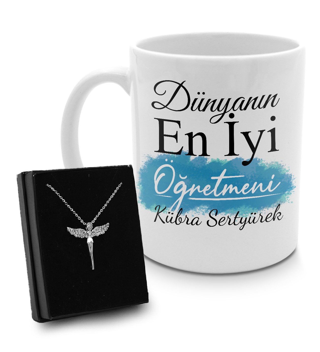 Öğretmenler Gününe Özel Dünyanın En Iyi Öğretmeni Kupası & Kar Tanesi Kolye