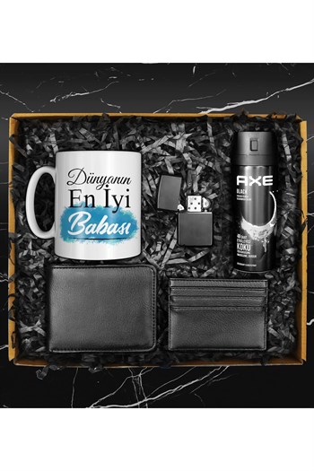 Babalar Gününe Özel Kupa & Cüzdan & Kartvizitlik & Çakmak & Erkek Deodorant