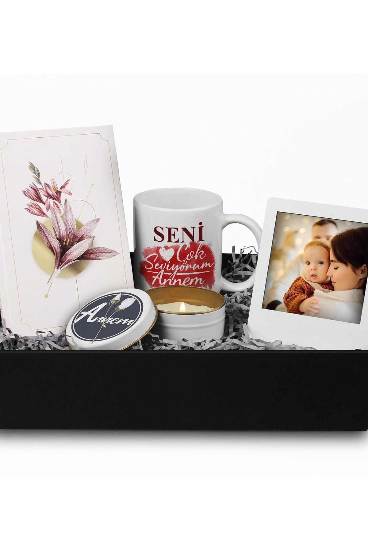 Anneler Gününe Özel Tasarım Defter & Özel Tasarım Kokulu Mum & Özel Tasarım Kupa & Fotoğraf Çerçeves