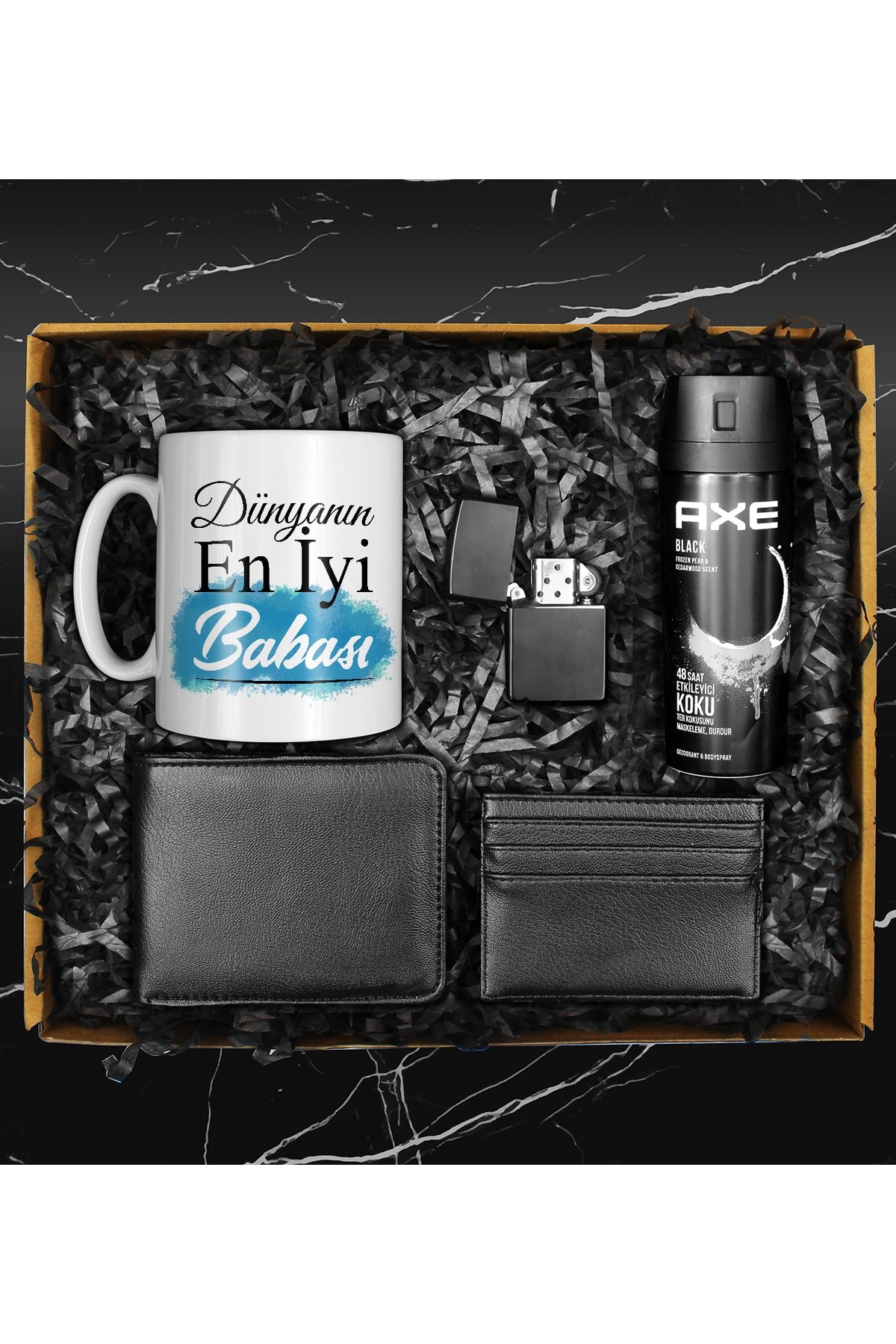 Babalar Gününe Özel Kupa & Cüzdan & Kartvizitlik & Çakmak & Erkek Deodorant