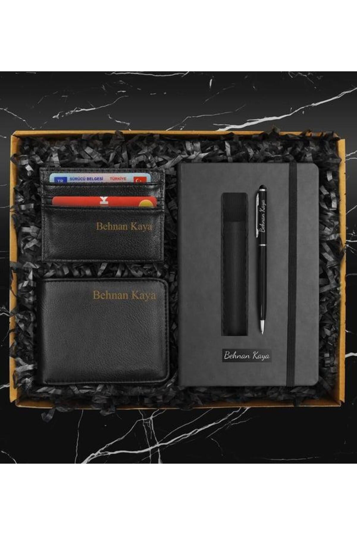 Kişiye Özel Defter & Kişiye Özel Deri Kılıflı Touch Pen Kalem & Kişiye Özel Kartvizitlik & Kişiye Öz