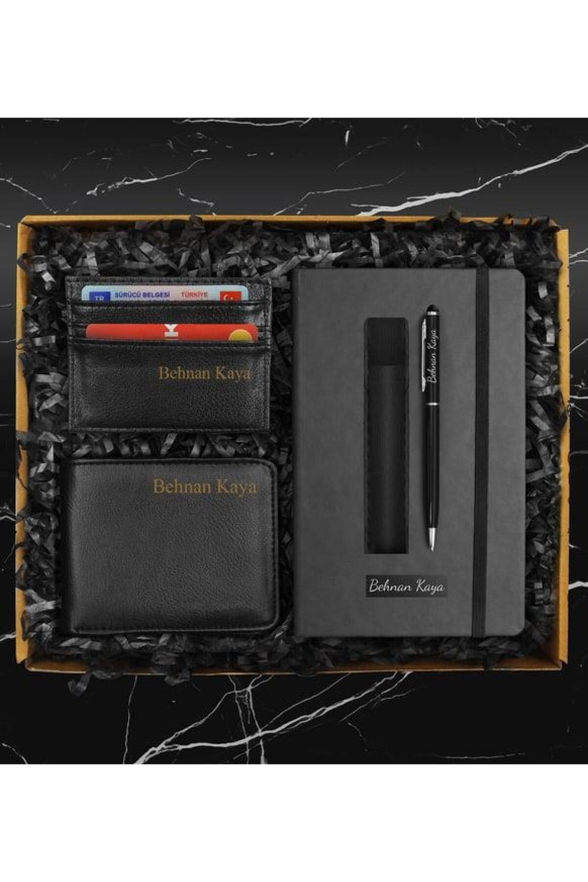 Kişiye Özel Defter & Kişiye Özel Deri Kılıflı Touch Pen Kalem & Kişiye Özel Kartvizitlik & Kişiye Öz