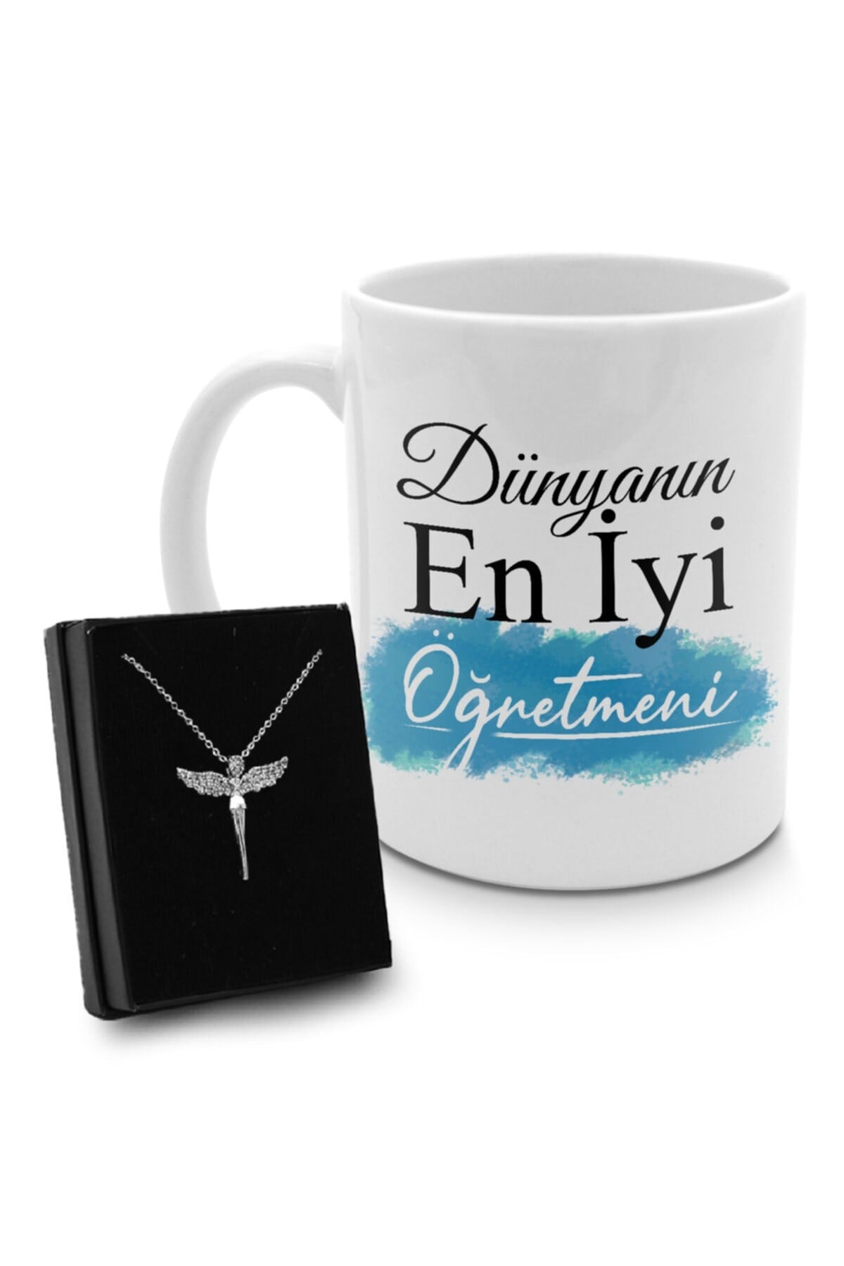 Öğretmenler Gününe Özel Dünyanın En Iyi Öğretmeni Kupası & Kar Tanesi Kolye