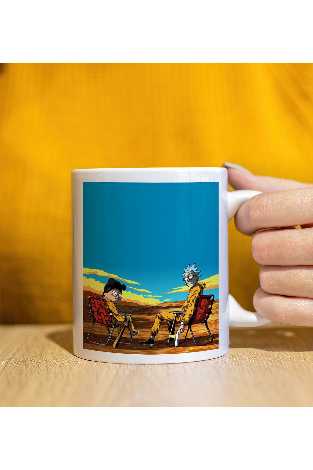 Rick And Morty Baskılı Kupa Hediyelik
