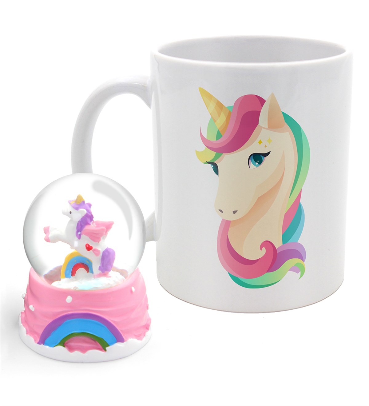 Sevgiliye Özel Unicorn Kar Küresi & Özel Tasarım Unicorn Kupa