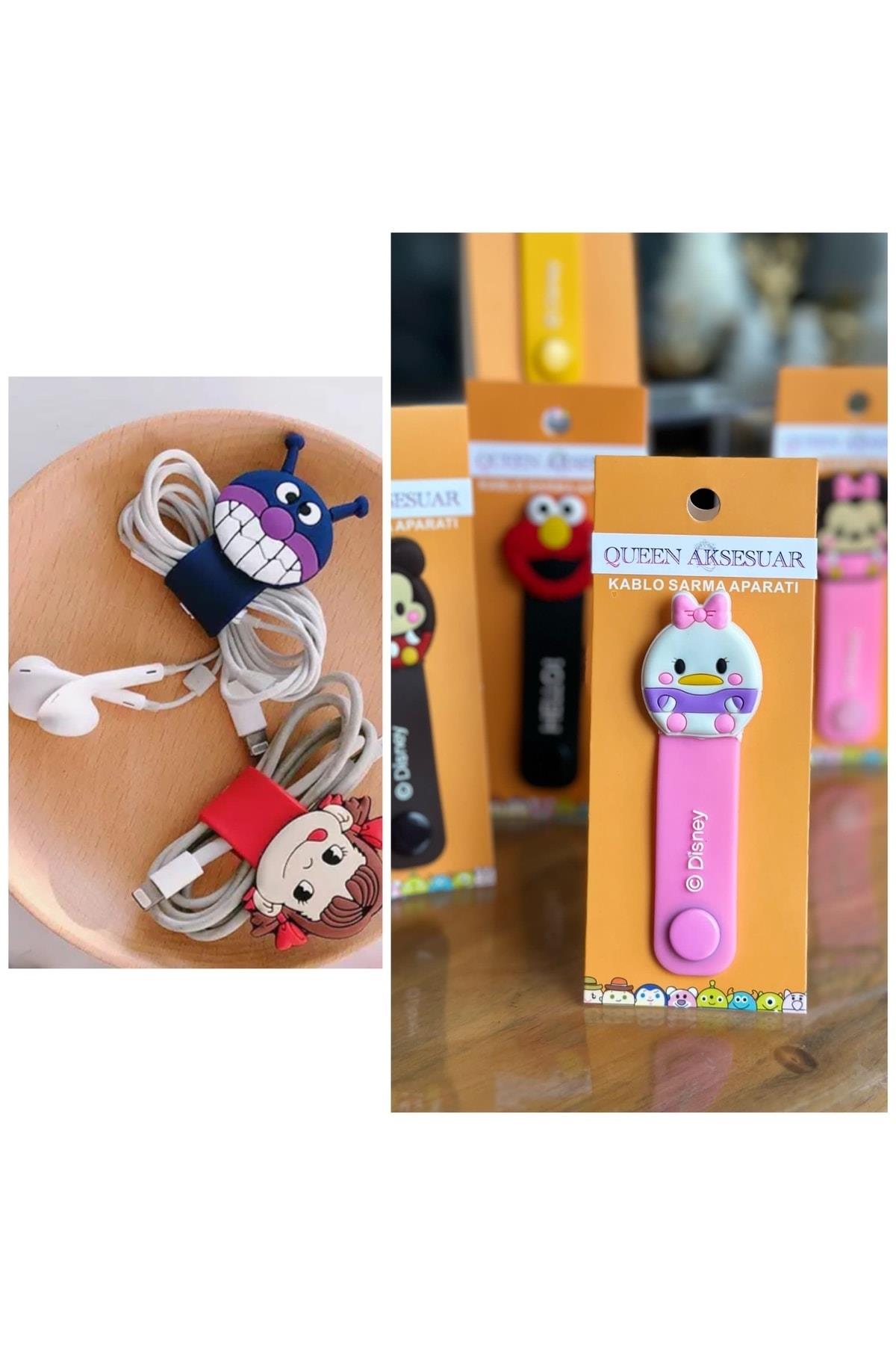 Disney Yeni Trend Moda Sevimli Silikon Karakterli Telefon Kulaklık Şarj Kablo Sarma Aparatı Daisy