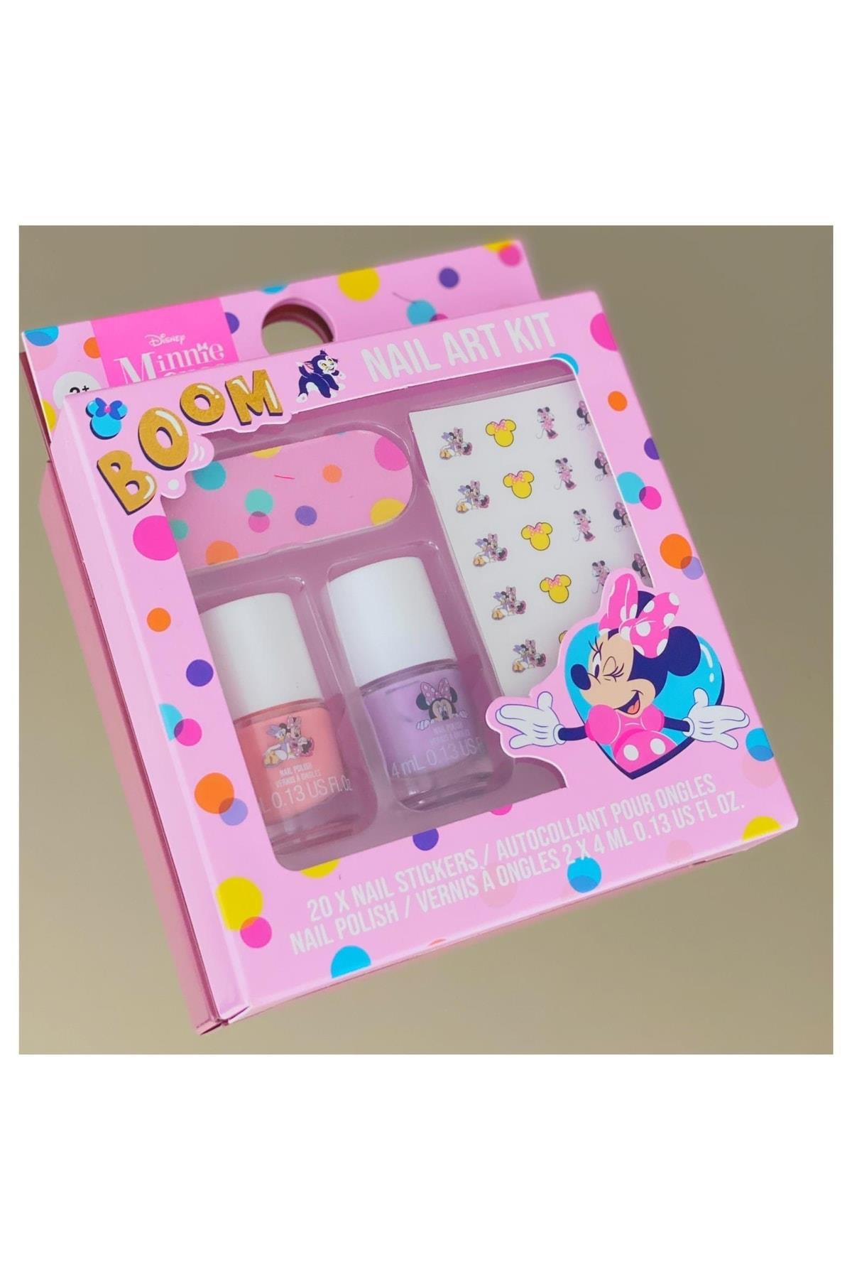 Ingiltere’den Orijinal Disney Minnie Mouse Tırnak Bakım Kiti Oje Törpü Sticker Seti