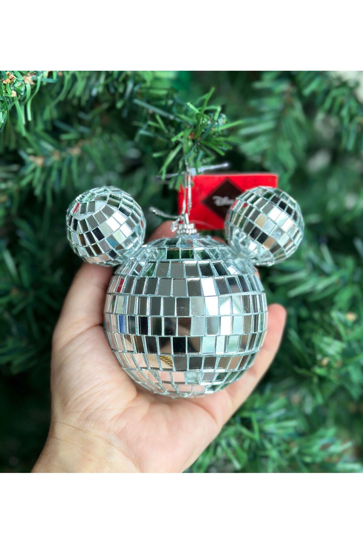 İthal lüks Disney Mickey koleksiyonluk dev büyük boy aynalı disco topu çam ağacı yılbaşı ağaç süsü