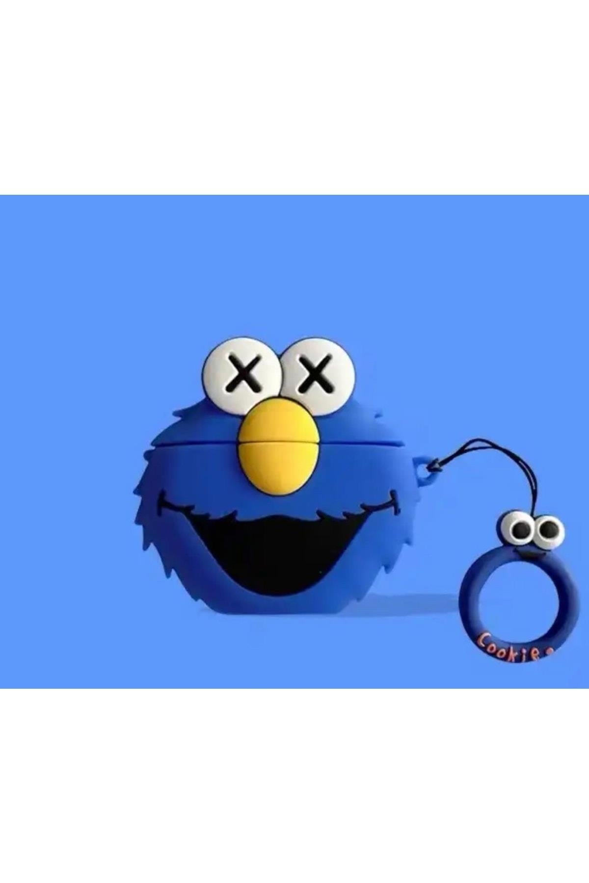 Sevimli Susam Sokağı Kırmızı Elmo Air Pods Kablosuz Kulaklık Kılıfı Kapak Pro