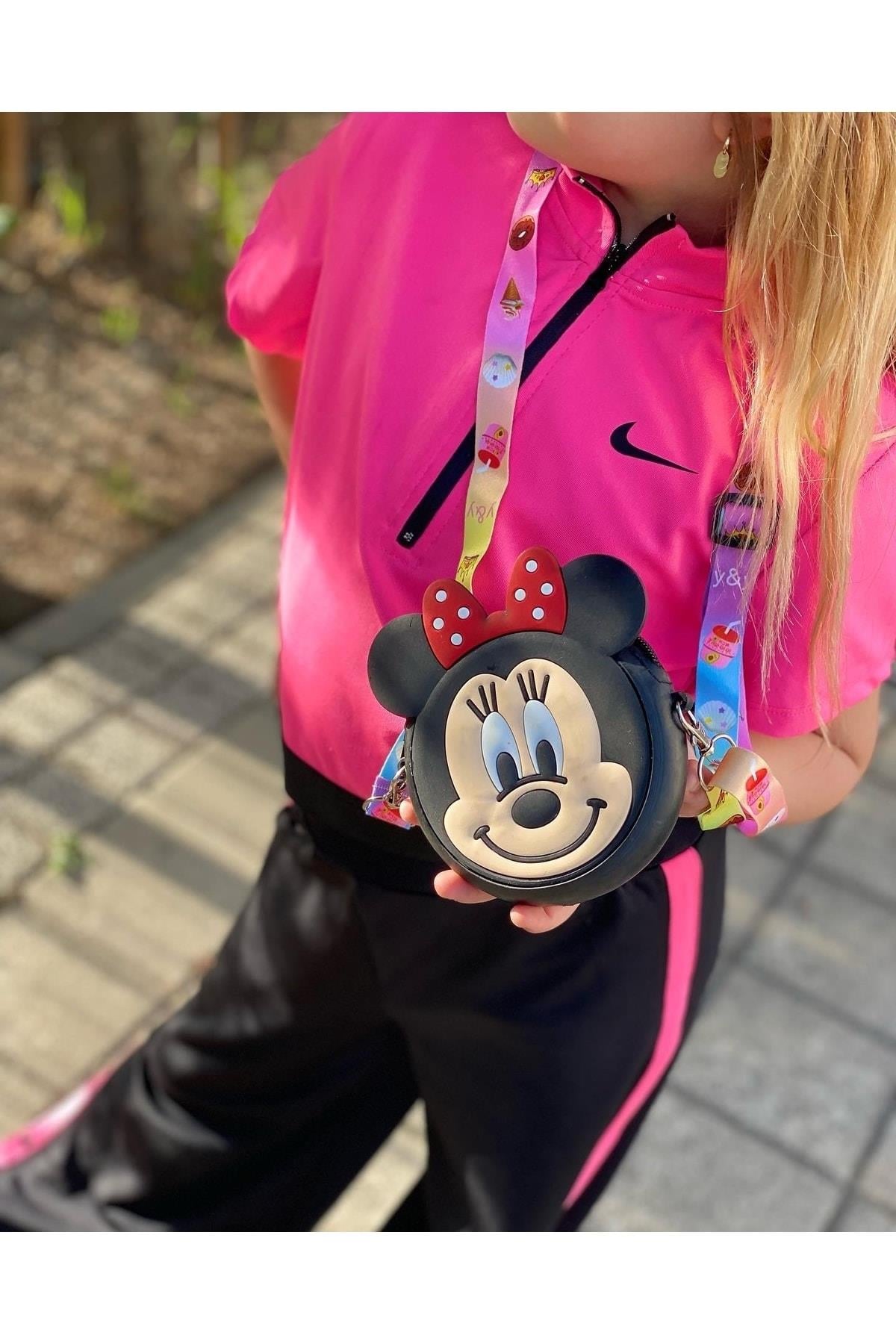 Silikon Askılı Minnie Mouse Çocuk Çantası