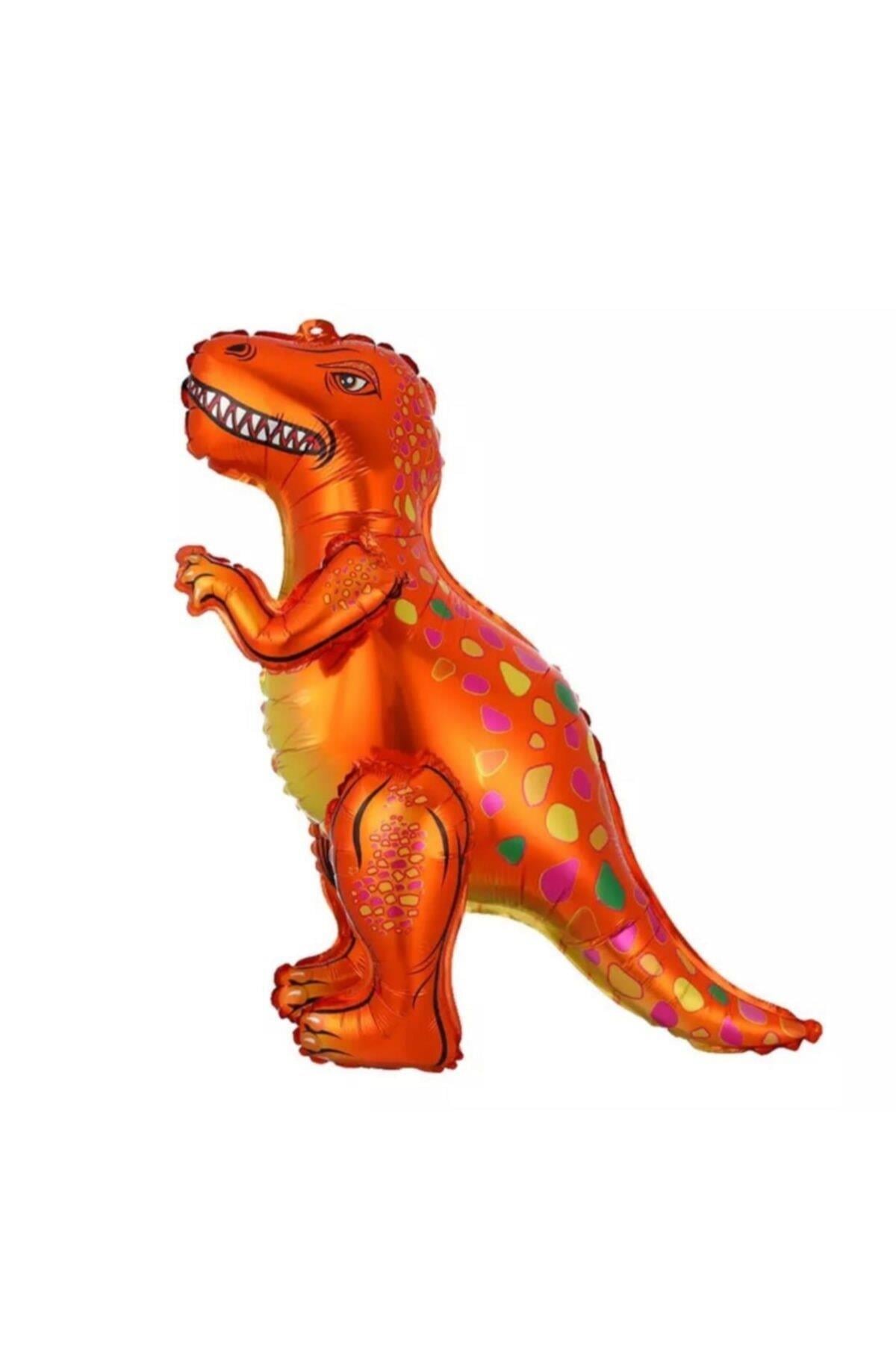 4d Dev Turuncu Tyrannosaurus Dinazor Airwalker Yürüyen Folyo Balon 53-64cm Doğum Günü Parti