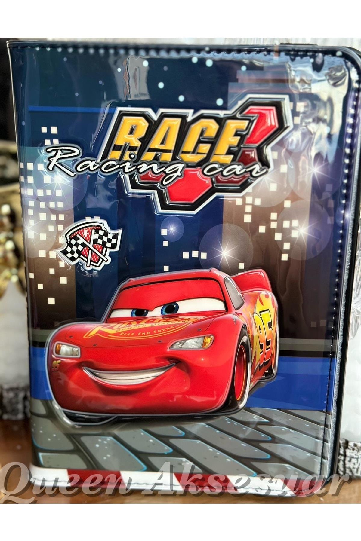 Apple Ipad Air 9,7” Tablet Kılıfı Parlak Kapak 3d Kabartmalı Mc Queen Cars Araba Desen