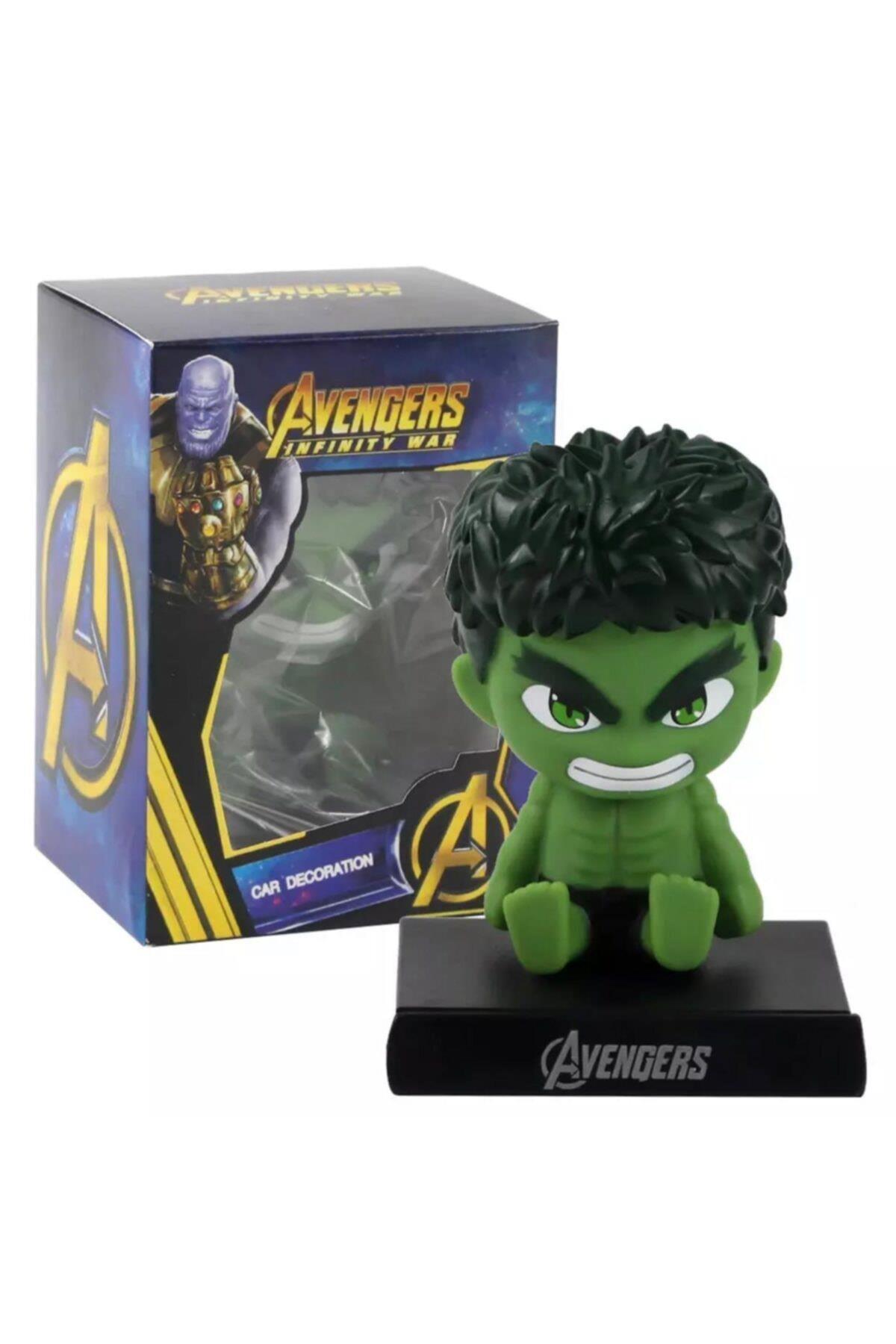 Avengers Hulk Sallanan Kafa Araba Masa Telefon Tutucu Figür Süper Kahraman