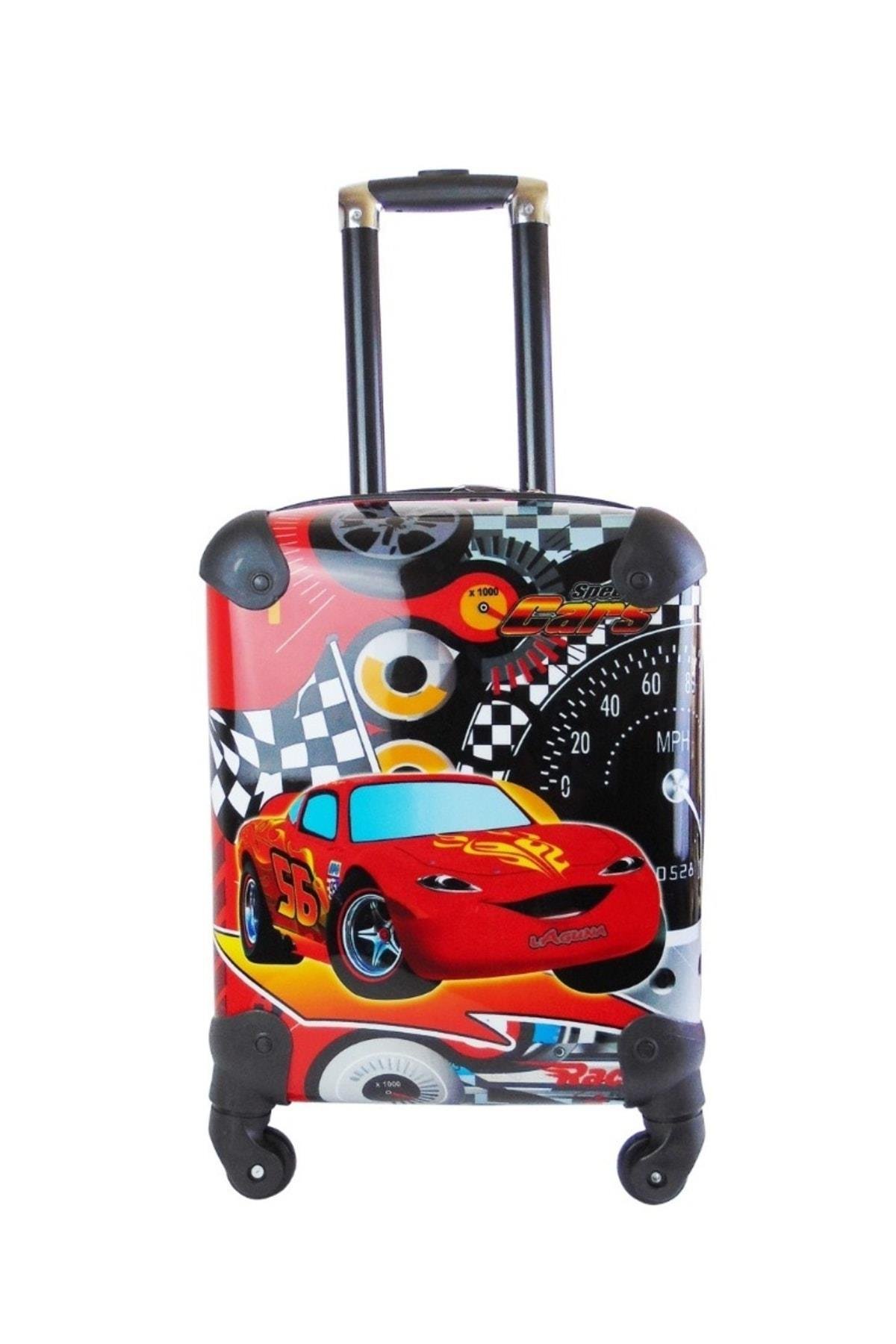 Disney Cars Şimşek Mcqueen Araba Desenli Erkek Çocuk Valizi Çekçek Tekerlekli Bavul Kabin Boy