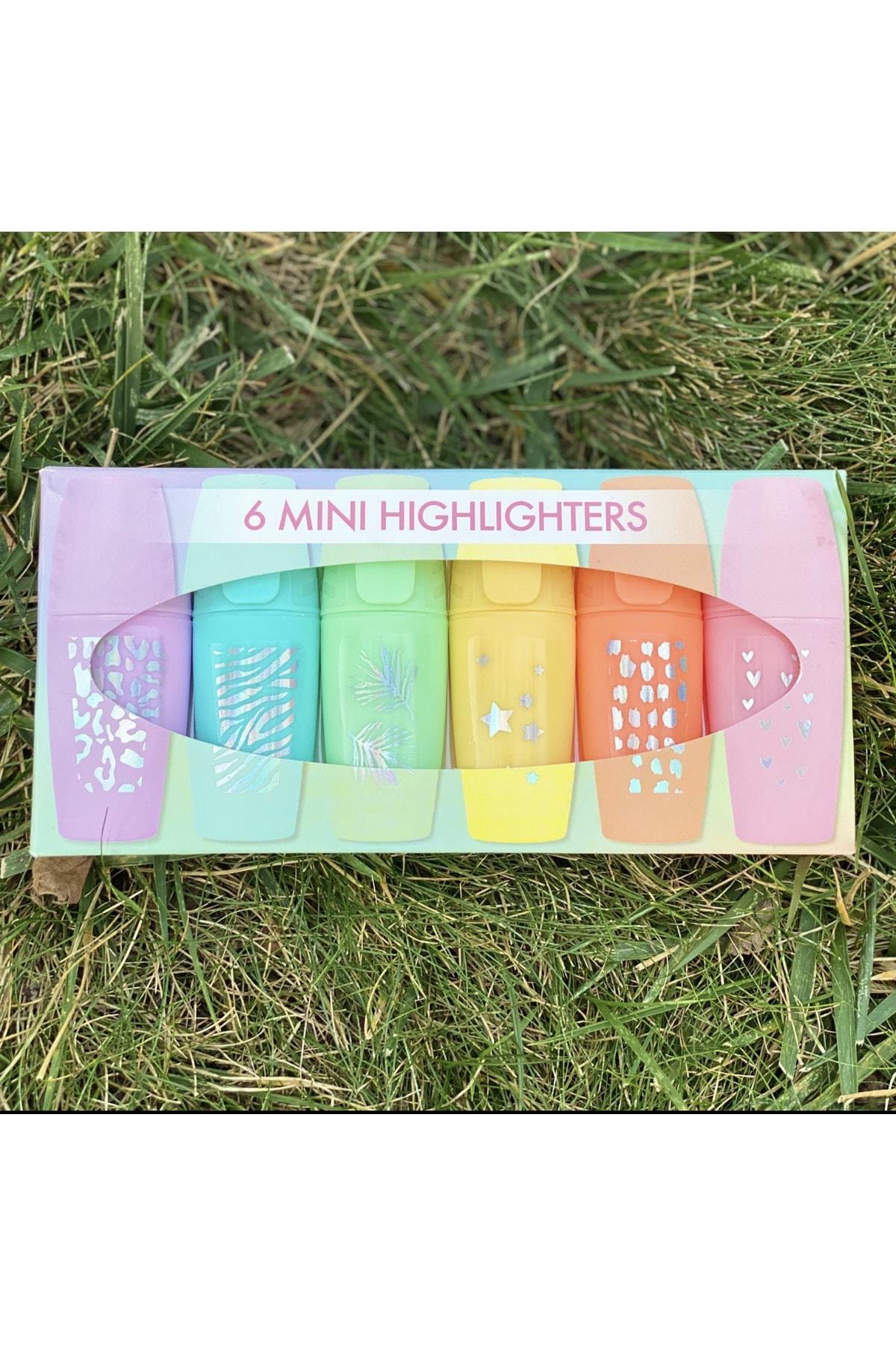 Ithal Lüks 6lı Mini Renkli Highlghters Fosforlu Boya Kalem Seti