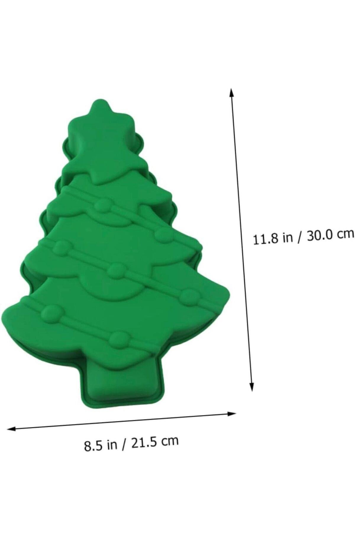 İthal lüks büyük silikon kek pasta çikolata kalıbı kupat kalıp yılbaşı noel ağaç çam ağacı 30cm