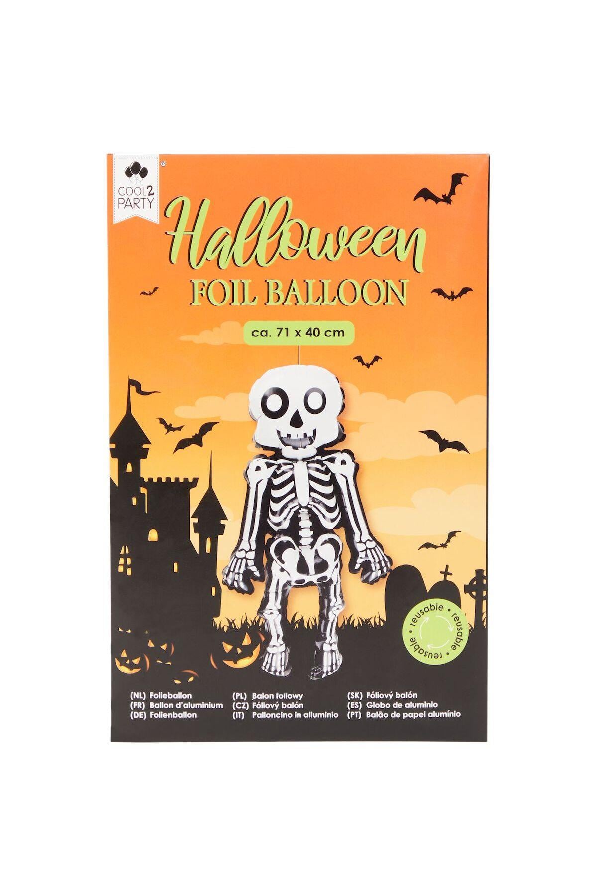 İthal lüks cadılar bayramı halloween dev büyük iskelet plastik balon askılı tekrar kullanılabilir
