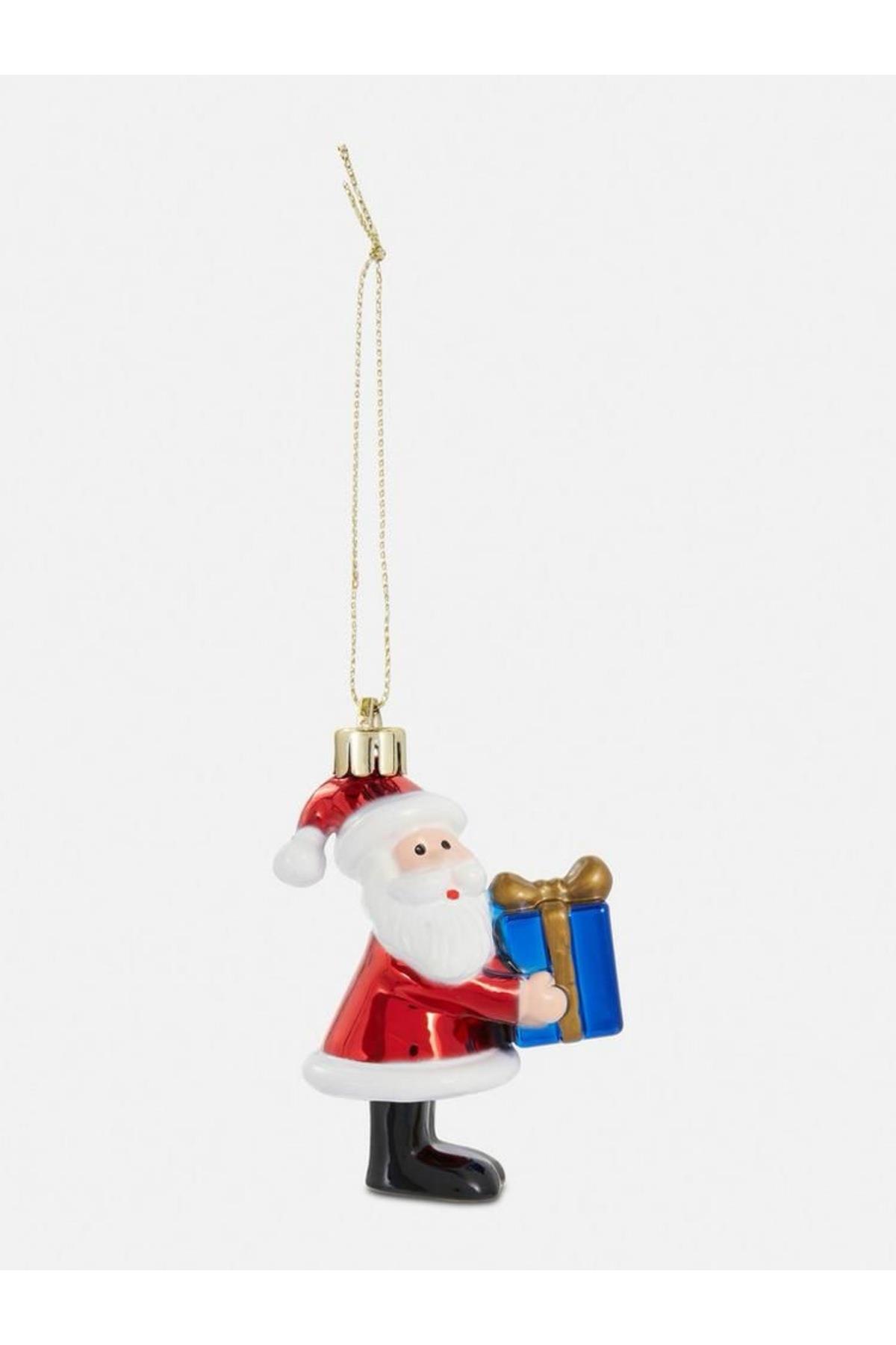 İthal lüks koleksiyonluk özel yılbaşı hediye paketi noel baba çam ağacı süsü dekorasyon ağaç metalik