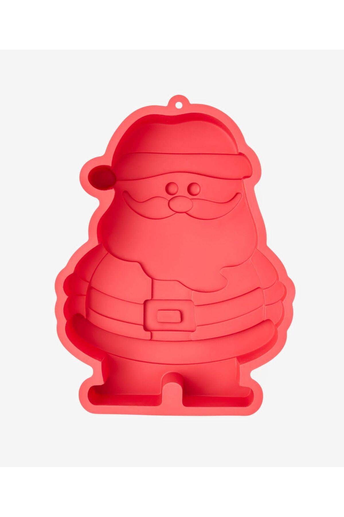 İthal lüks yeni yıl yılbaşı Noel baba büyük silikon kek pasta kurabiye kalıbı kalıp kupat