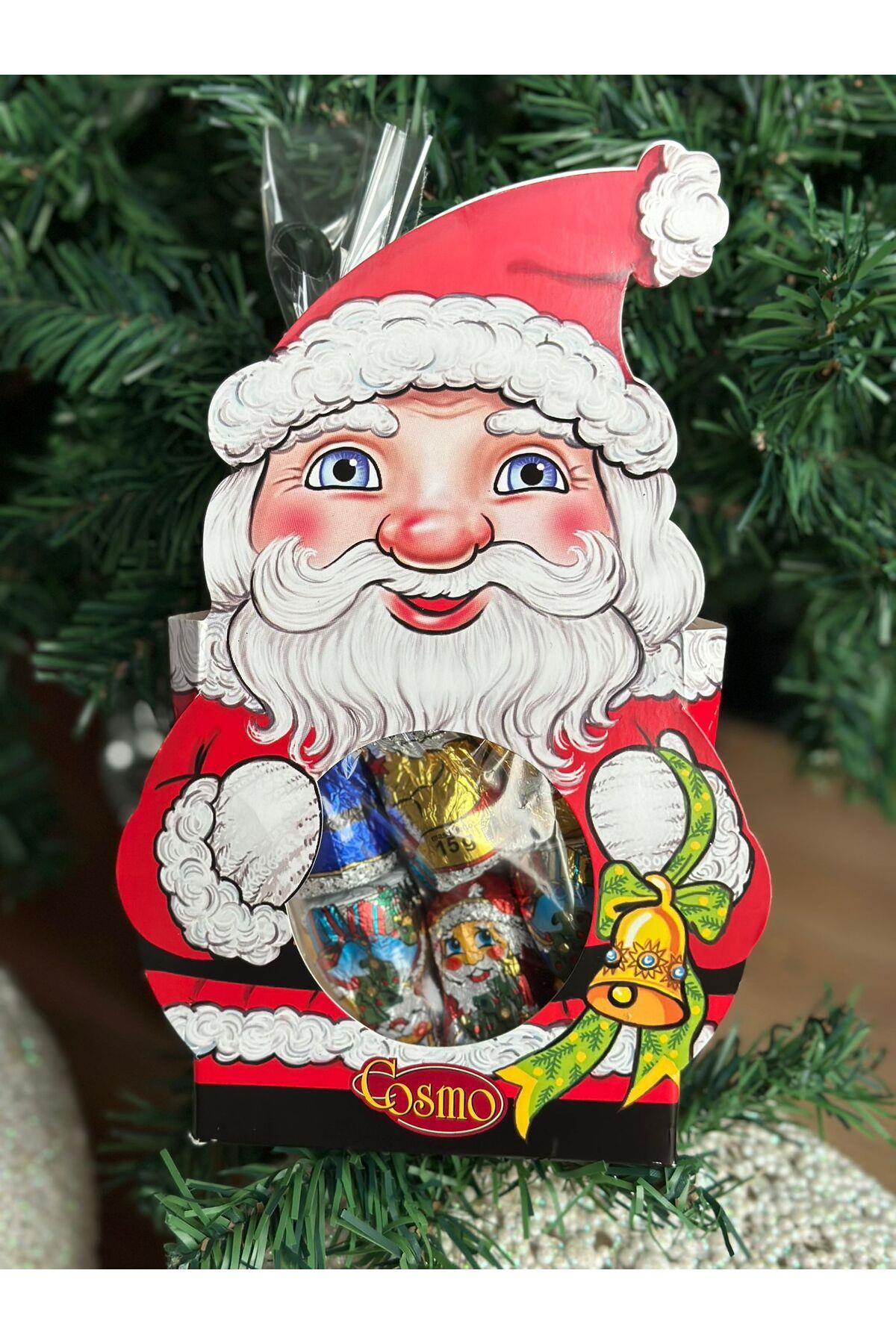 İthal lüks yılbaşı Noel baba sütlü yeni yıl çikolata seti hediye paketli kutulu