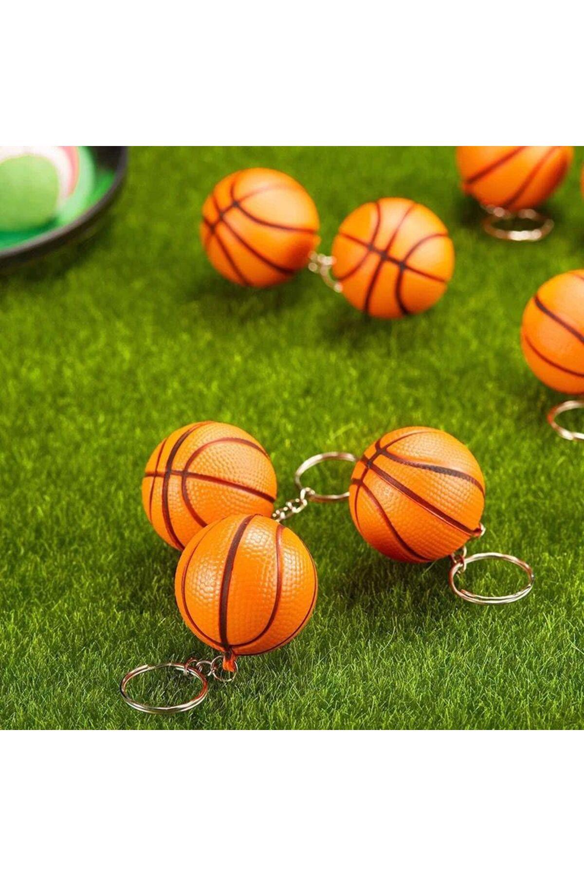 İthal lüks yumuşak basketbol stres topu anahtarlık büyük turuncu askılı