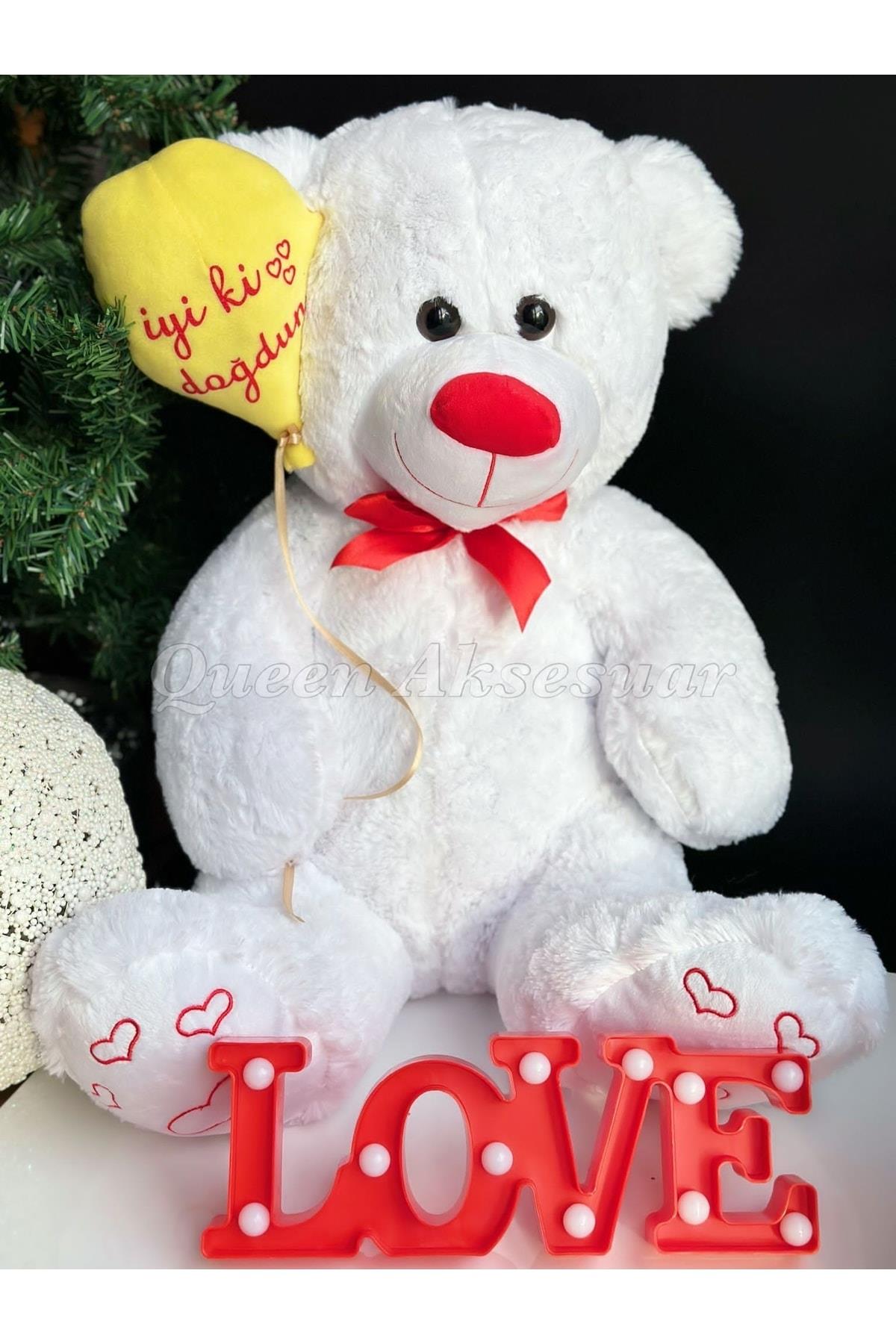 Iyi Ki Doğdun Balon Doğum Günü Dev Peluş Oyuncak Ayıcık Love Gece Masa Lambası Işık
