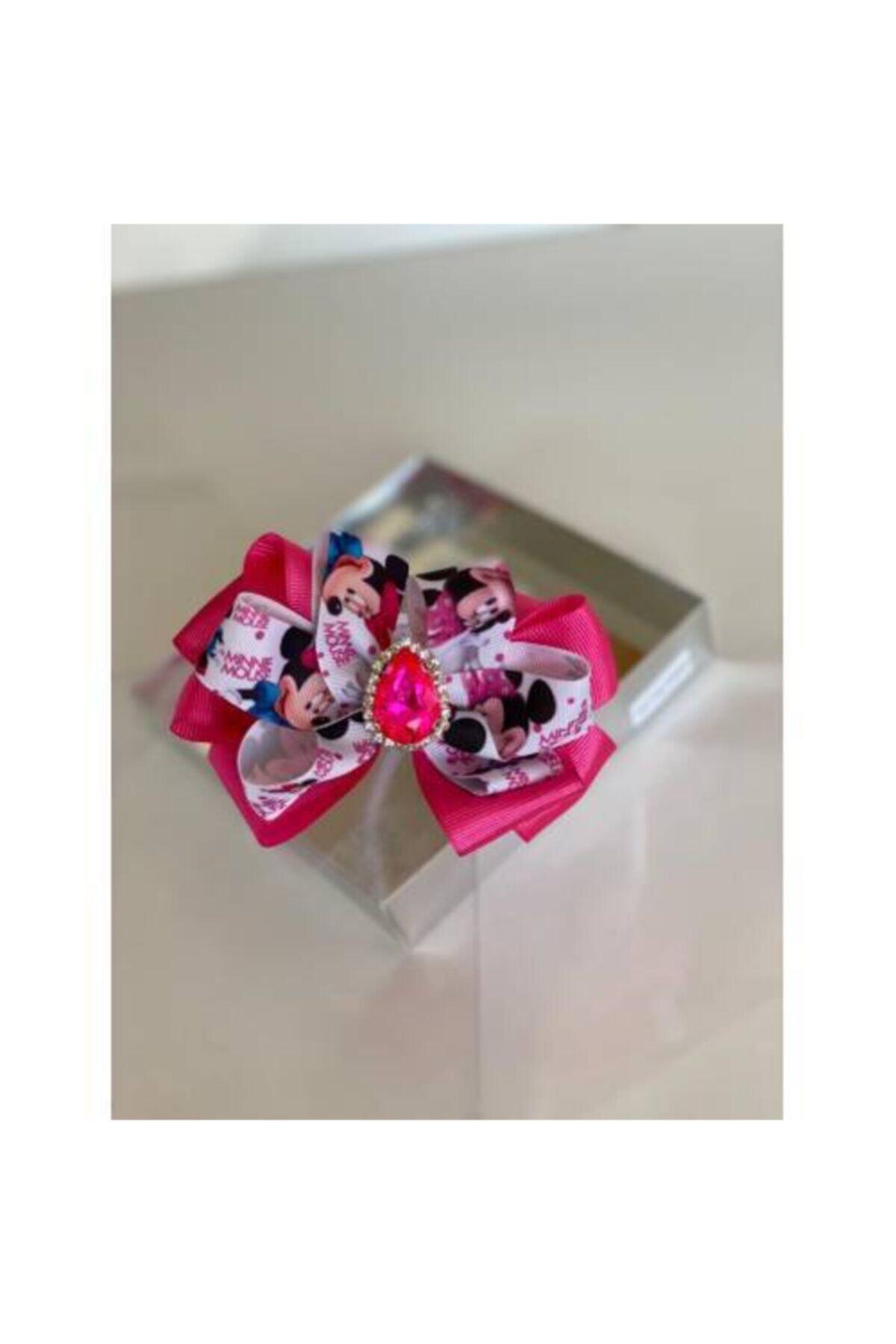 Pembe Mini Maouslu Damla Taşlı Anne Kız Çocuk Bebek Hediye Taç