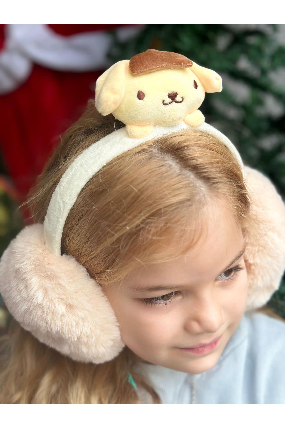 pompom purin köpekli Hello kitty kuromi peluş tüylü kulaklık tacı erkek çocuk yetişkin taç kulaklığı