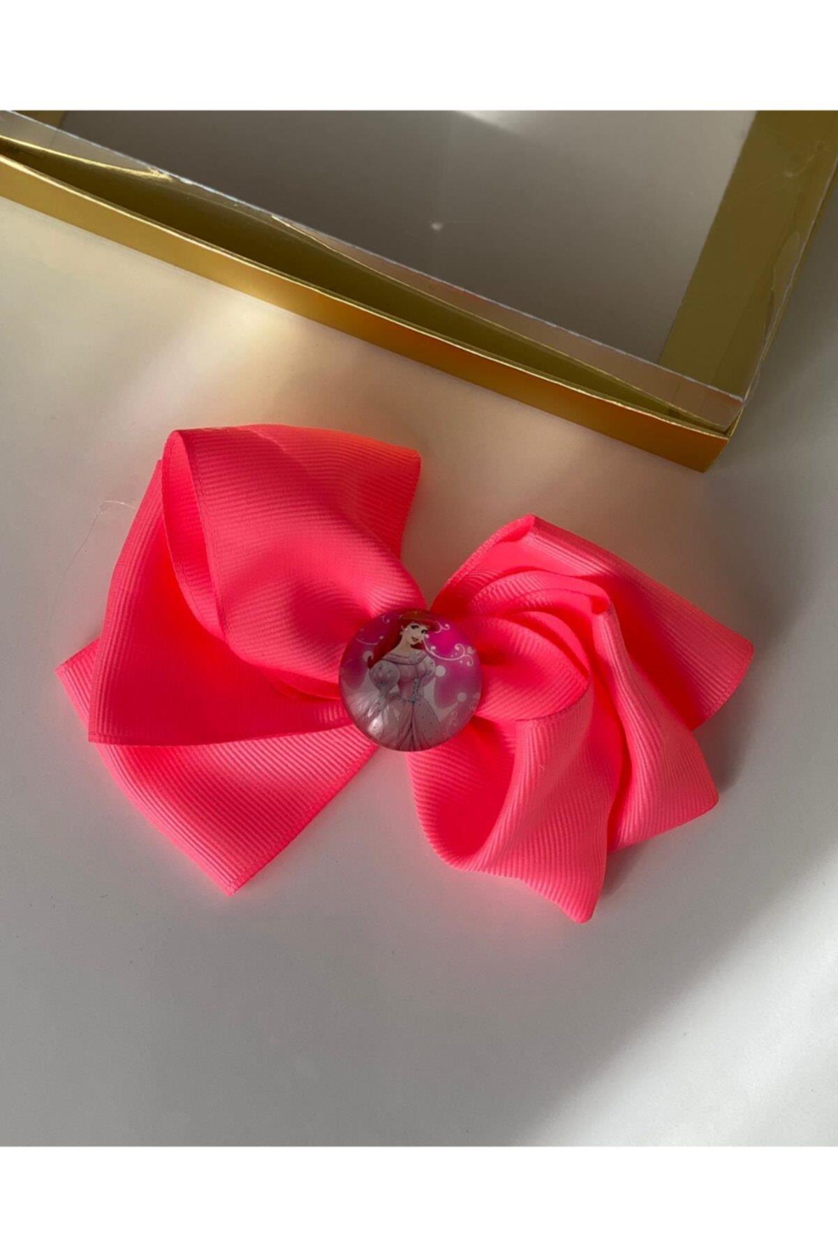 Prenses Princess Ariel Neon Pembe Pensli Toka Anne Kız Çocuk Bebek Toka