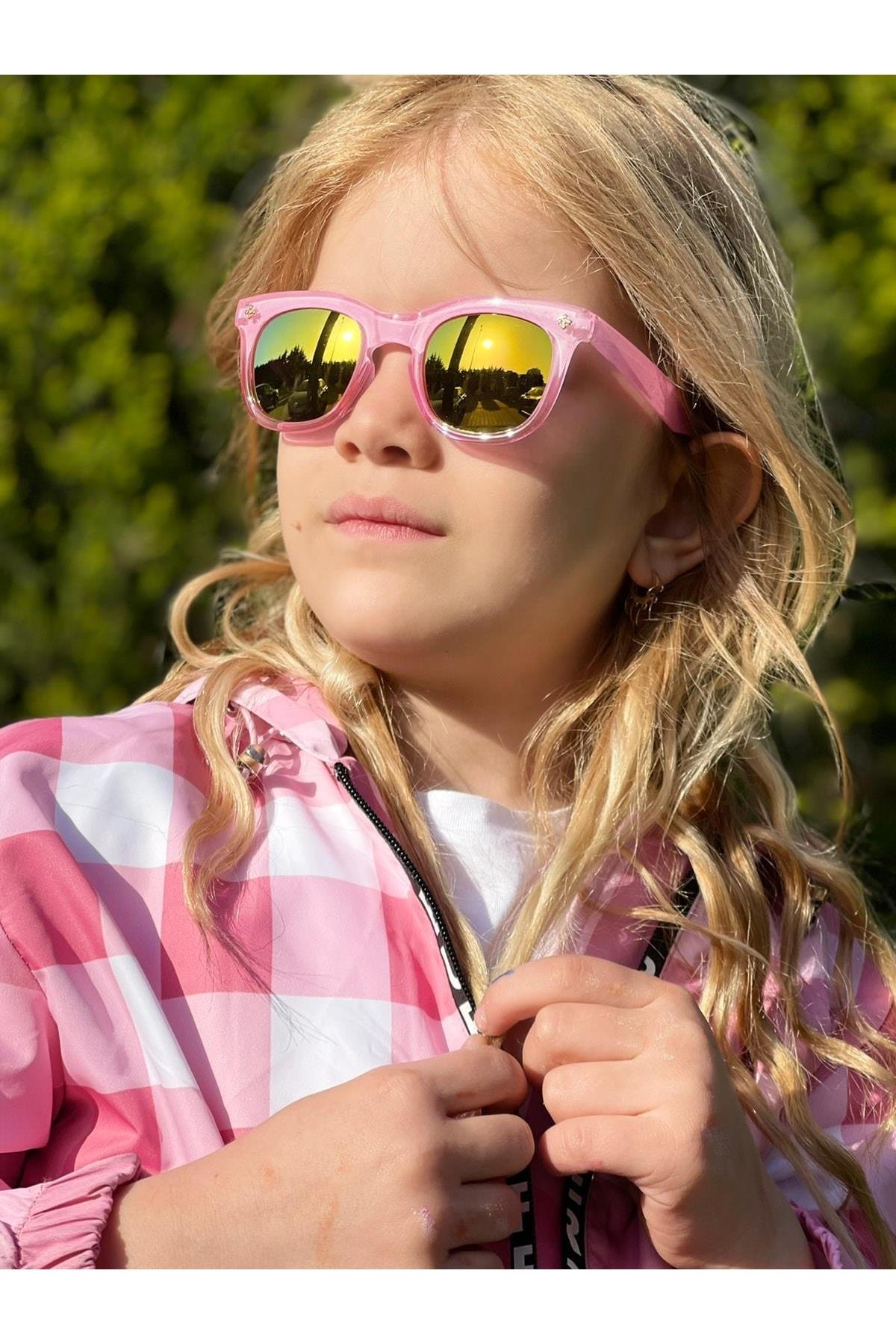 Şeffaf Su Yeşili Mavi Ayna Camlı Ray Ban Tarz Erkek Kız Çocuk Uv400 Güneş Gözlüğü
