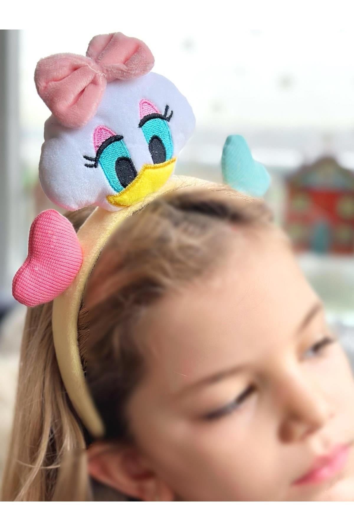 Sevimli Dev Büyük 3d Boyutlu Oyuncak Peluş Daisy Taç Kalpli Ördek Çocuk Tacı