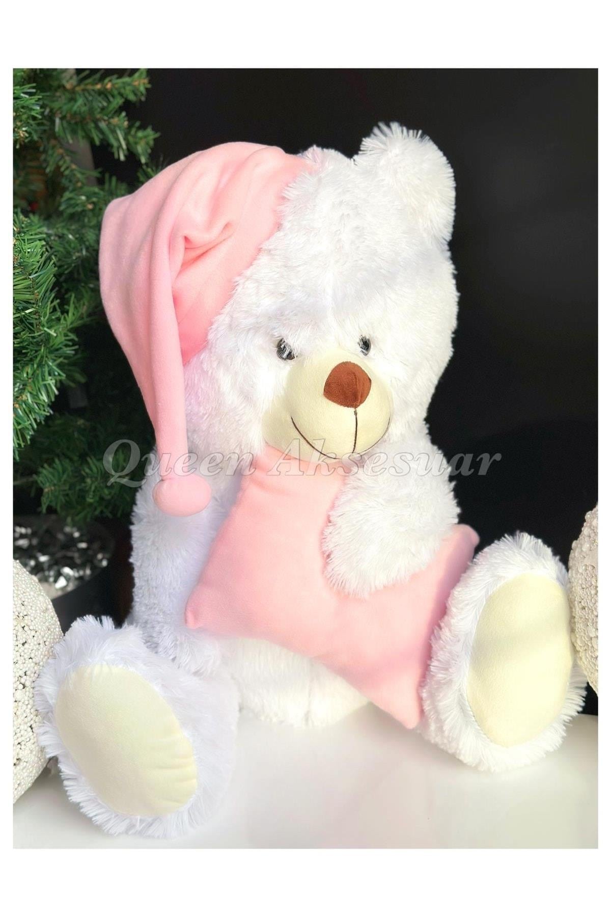 Sevimli Dev Lüks Peluş Oyuncak Ayıcık Uyku Arkadaşı Pembe Yastıklı 90cm
